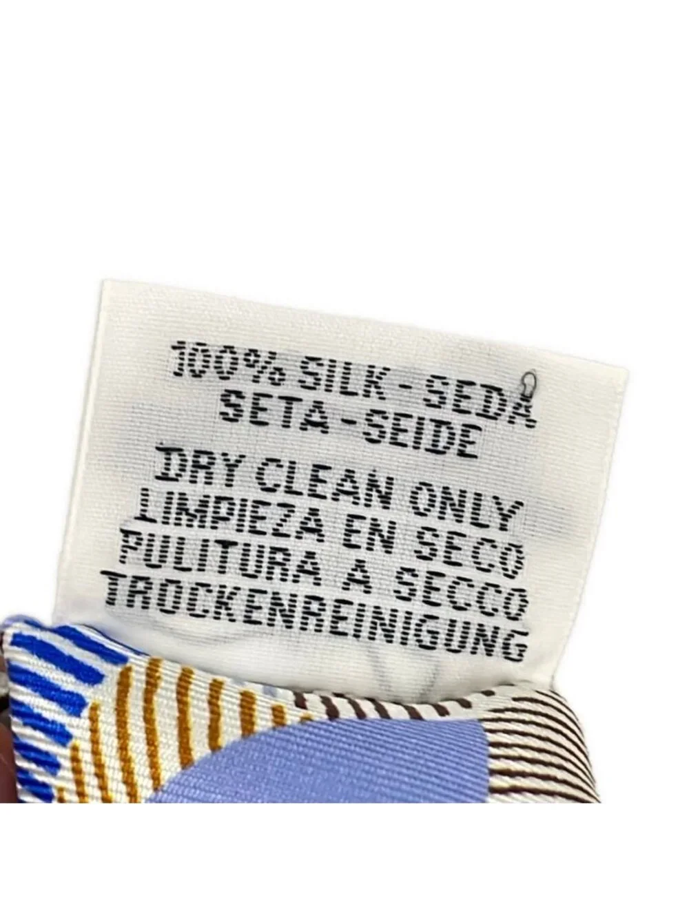 Hermes Scarf Twilly Light Blue White Multi Ribbon
